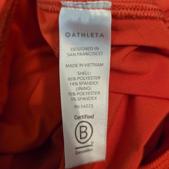 Athleta Hustle Orange Built In Undies Athletic Running Hiking Women's Shorts M - Picture 5 of 5